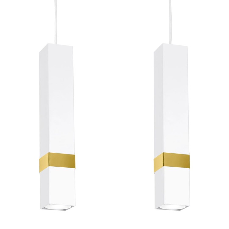 Lampa wisząca VIDAR WHITE/GOLD 3xGU10 MLP6276 Milagro