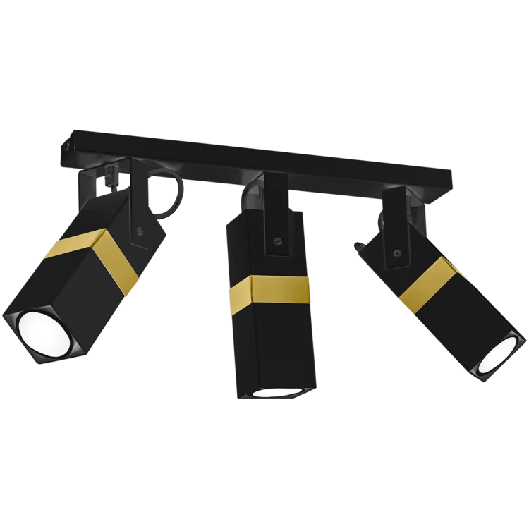 Lampa sufitowa VIDAR BLACK/GOLD 3xGU10 MLP6278 Milagro