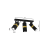 Lampa sufitowa VIDAR BLACK/GOLD 3xGU10 MLP6278 Milagro