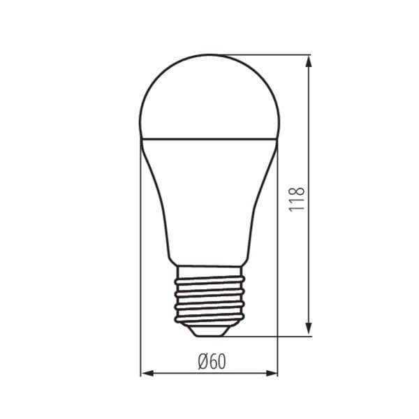 Żarówka LED 15W A60 LED N E27-NW 4000K Barwa dzienna ledowa