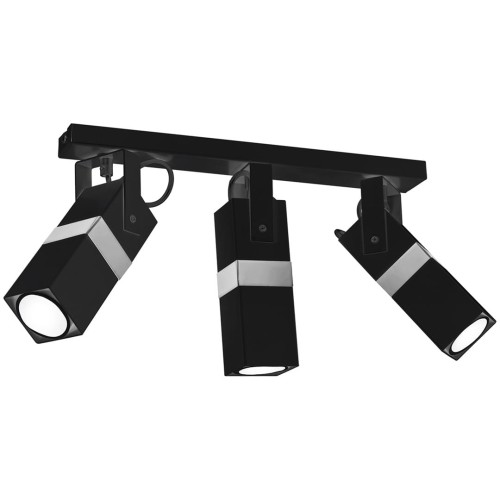 Lampa sufitowa VIDAR BLACK/CHROME 3xGU10 MLP6286 Milagro