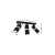 Lampa sufitowa VIDAR BLACK/CHROME 3xGU10 MLP6286 Milagro