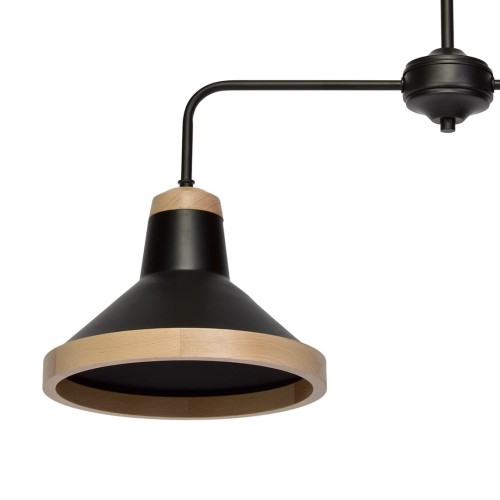 Lampa sufitowa SALMA BLACK / WOOD 2xE27 MLP6296 Milagro