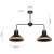 Lampa sufitowa SALMA BLACK / WOOD 2xE27 MLP6296 Milagro