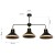Lampa sufitowa SALMA BLACK / WOOD 3xE27 MLP6297 Milagro