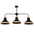 Lampa sufitowa SALMA BLACK / WOOD 3xE27 MLP6297 Milagro