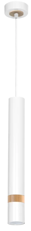 Lampa sufitowa wisząca natynkowa JOKER WHITE/WOOD 1xGU10 MLP6301 Milagro 1x GU10 50-90cm Spot oprawa oświetleniowa nowoczesna Industrialna Loft nawierzchniowa metal zwis biały biała drewno biało drewniany Inspiracje Premium