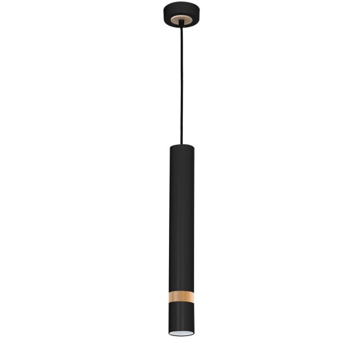 Lampa sufitowa wisząca natynkowa JOKER BLACK/WOOD 1xGU10 MLP6305 Milagro 1x GU10 50-90cm Spot oprawa oświetleniowa nowoczesna Industrialna Loft nawierzchniowa metal zwis czarny czarna drewno czarno drewniana Inspiracje Premium