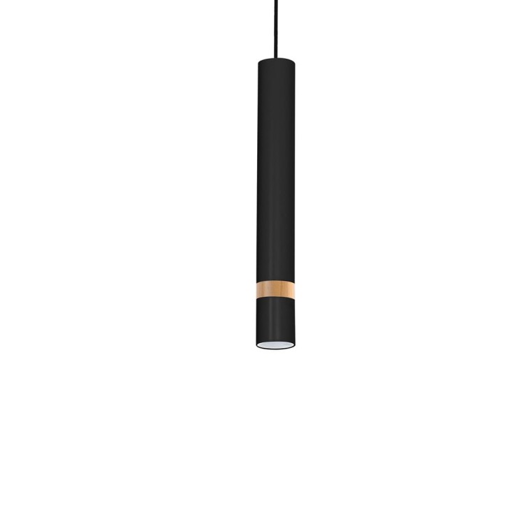 Lampa sufitowa wisząca natynkowa JOKER BLACK/WOOD 1xGU10 MLP6305 Milagro 1x GU10 50-90cm Spot oprawa oświetleniowa nowoczesna Industrialna Loft nawierzchniowa metal zwis czarny czarna drewno czarno drewniana Inspiracje Premium