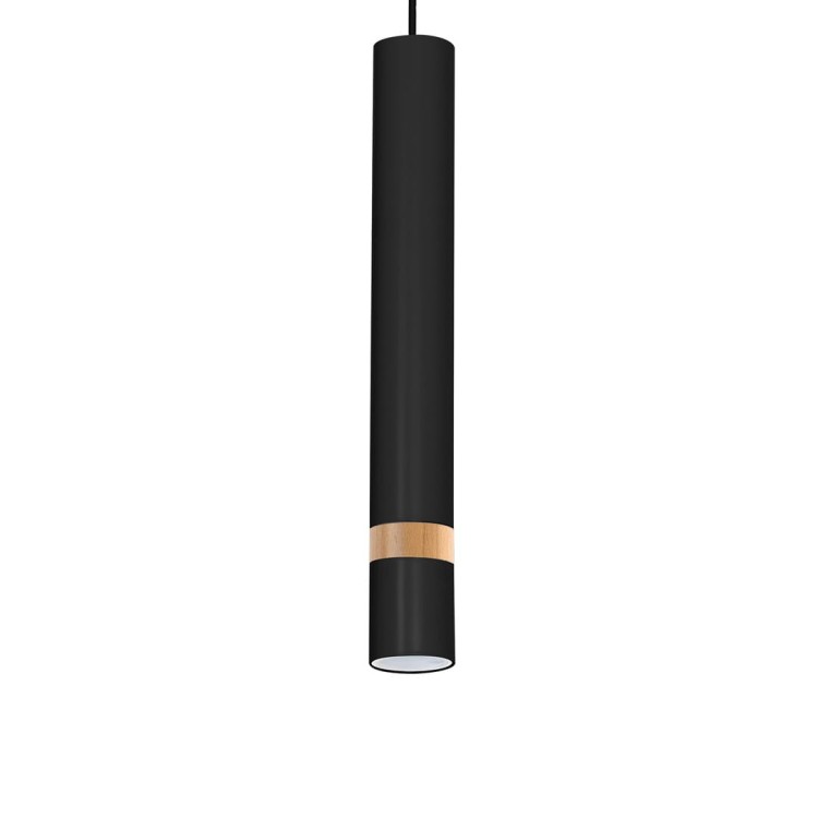Lampa sufitowa wisząca natynkowa JOKER BLACK/WOOD 1xGU10 MLP6305 Milagro 1x GU10 50-90cm Spot oprawa oświetleniowa nowoczesna Industrialna Loft nawierzchniowa metal zwis czarny czarna drewno czarno drewniana Inspiracje Premium