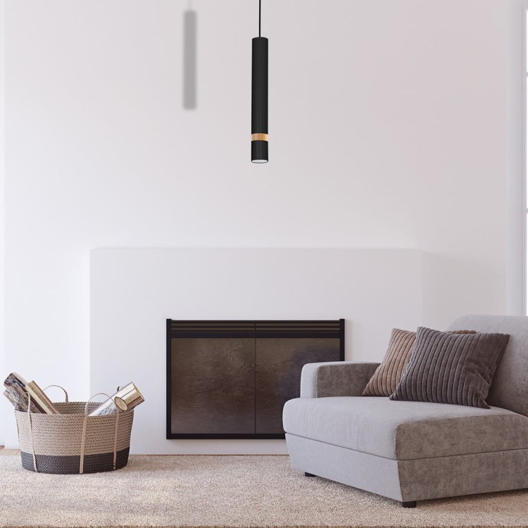 Lampa sufitowa wisząca natynkowa JOKER BLACK/WOOD 1xGU10 MLP6305 Milagro 1x GU10 50-90cm Spot oprawa oświetleniowa nowoczesna Industrialna Loft nawierzchniowa metal zwis czarny czarna drewno czarno drewniana Inspiracje Premium