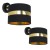 Kinkiet PALMIRA BLACK / GOLD 1xE27 60W MLP6317 Milagro