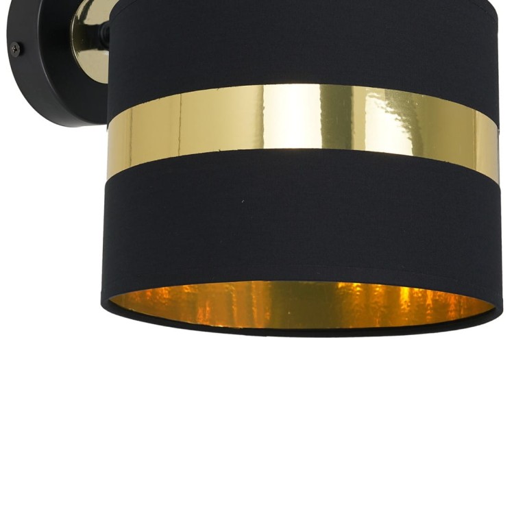 Kinkiet PALMIRA BLACK / GOLD 1xE27 60W MLP6317 Milagro