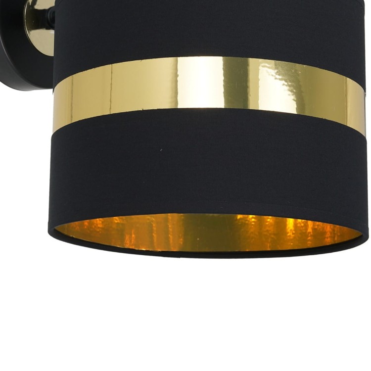 Kinkiet PALMIRA BLACK / GOLD 1xE27 60W MLP6317 Milagro