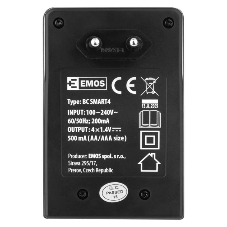Ładowarka do akumulatorów AA AAA BC 4A N9148 Emos Inteligentna czarna