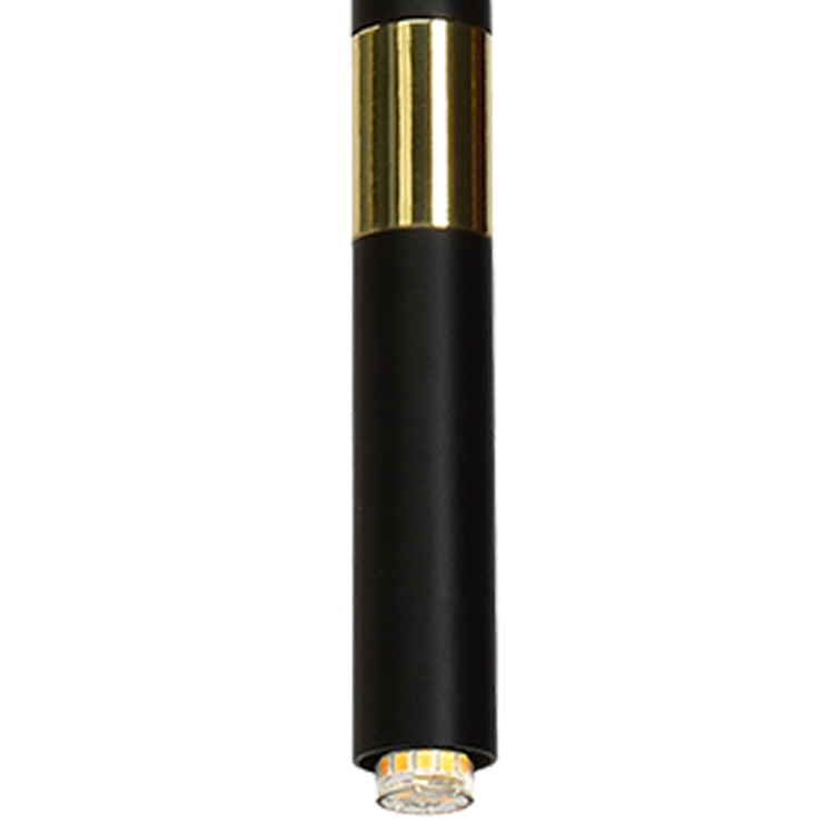 Lampa sufitowa wisząca żyrandol punktowa Industrialna MONZA BLACK/GOLD 1xG9 8W MLP6333 1x G9 Loft nowoczesna oprawa oświetleniowa tuba zwis czarny czarna złoty czarno złota Inspiracje Premium