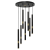 Lampa sufitowa wisząca żyrandol punktowa Industrialna MONZA BLACK/GOLD 7xG9 8W MLP6385 7x G9 Loft nowoczesna oprawa oświetleniowa tuba zwis czarny czarna złoty czarno złota Inspiracje Premium