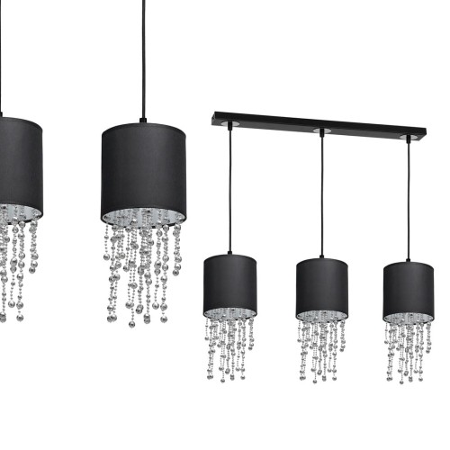 Lampa wisząca ALMERIA BLACK/CHROME 3xE27 MLP64300 Milagro