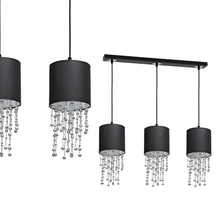 Lampa wisząca ALMERIA BLACK/CHROME 3xE27 MLP64300 Milagro