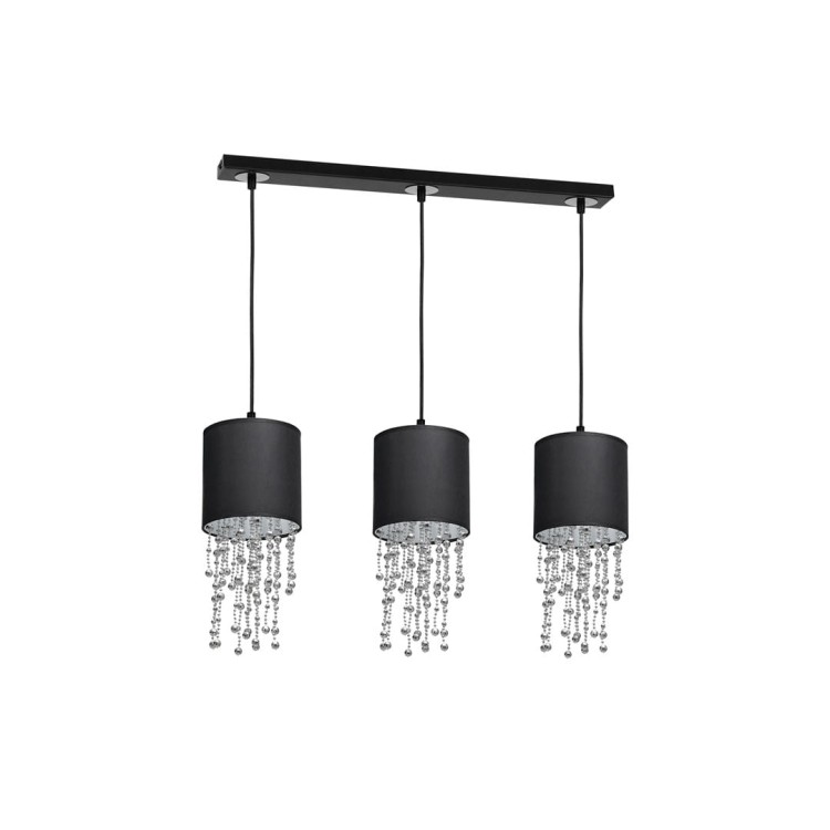 Lampa wisząca ALMERIA BLACK/CHROME 3xE27 MLP64300 Milagro