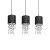Lampa wisząca ALMERIA BLACK/CHROME 3xE27 MLP64300 Milagro