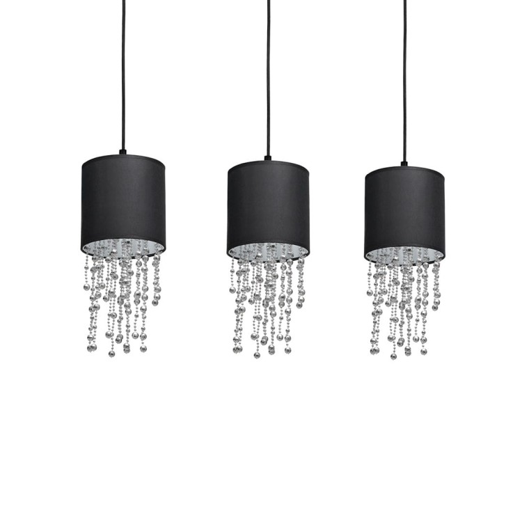Lampa wisząca ALMERIA BLACK/CHROME 3xE27 MLP64300 Milagro