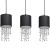 Lampa wisząca ALMERIA BLACK/CHROME 3xE27 MLP64300 Milagro