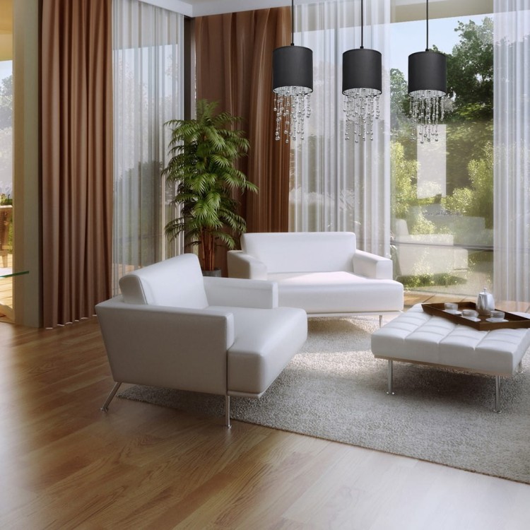 Lampa wisząca ALMERIA BLACK/CHROME 3xE27 MLP64300 Milagro
