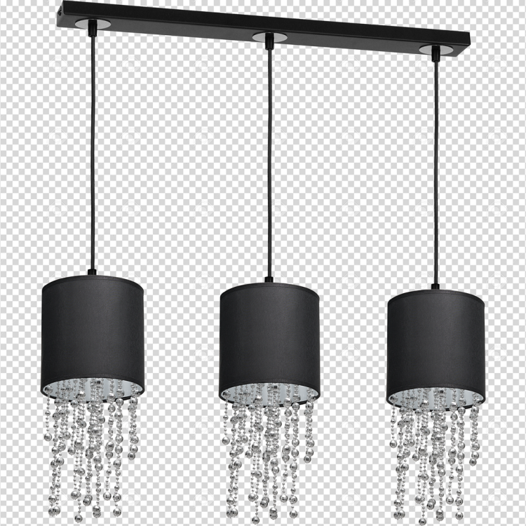 Lampa wisząca ALMERIA BLACK/CHROME 3xE27 MLP64300 Milagro