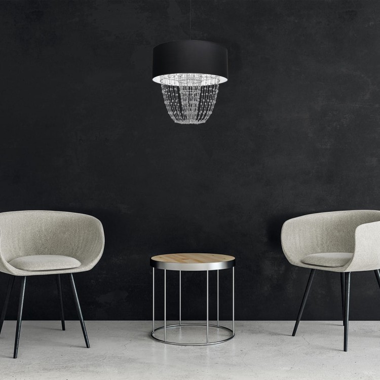 Lampa wisząca ALMERIA BLACK/CHROME 1xE27 MLP6432 Milagro