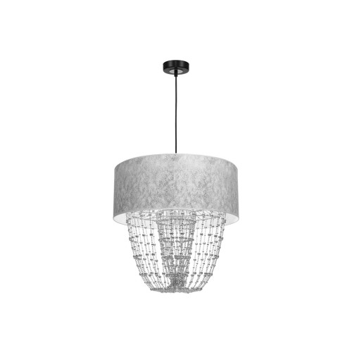 Lampa wisząca ALMERIA SILVER/BLACK 1xE27 MLP6437 Milagro
