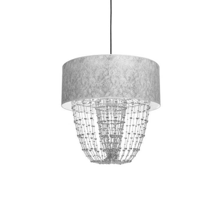 Lampa wisząca ALMERIA SILVER/BLACK 1xE27 MLP6437 Milagro
