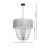 Lampa wisząca ALMERIA SILVER/BLACK 1xE27 MLP6437 Milagro