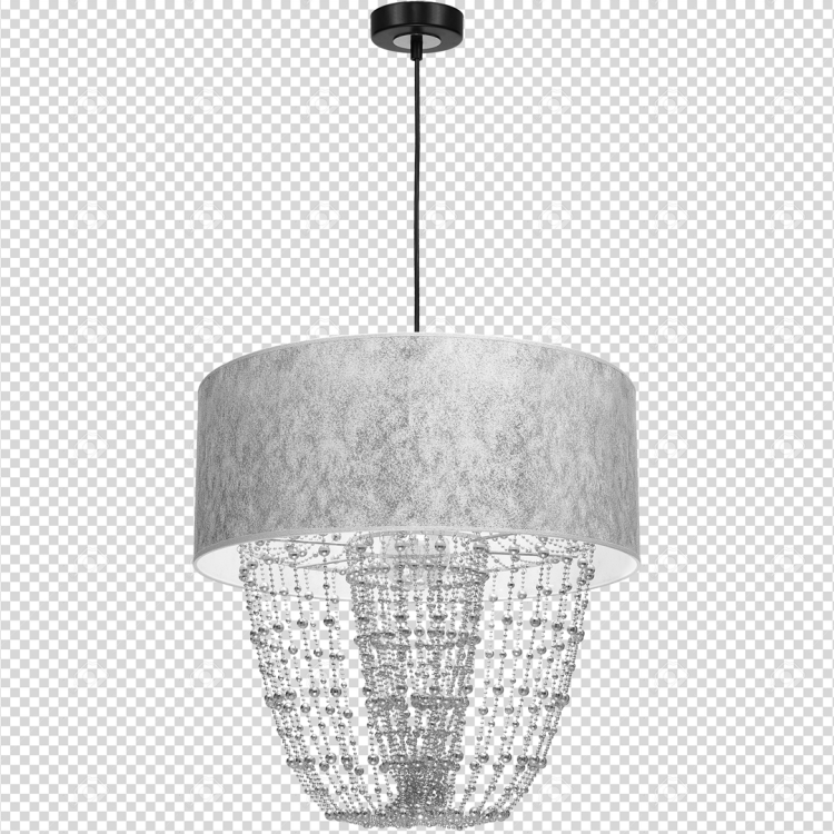 Lampa wisząca ALMERIA SILVER/BLACK 1xE27 MLP6437 Milagro