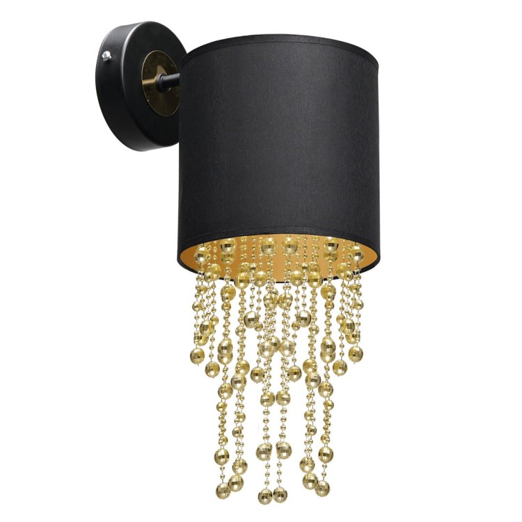 Kinkiet ALMERIA BLACK/GOLD 1xE27 MLP6438 Milagro