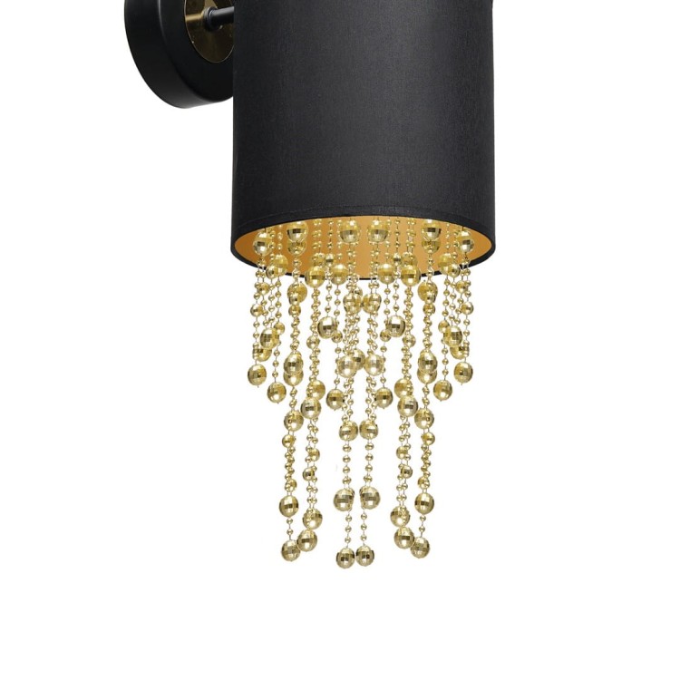 Kinkiet ALMERIA BLACK/GOLD 1xE27 MLP6438 Milagro