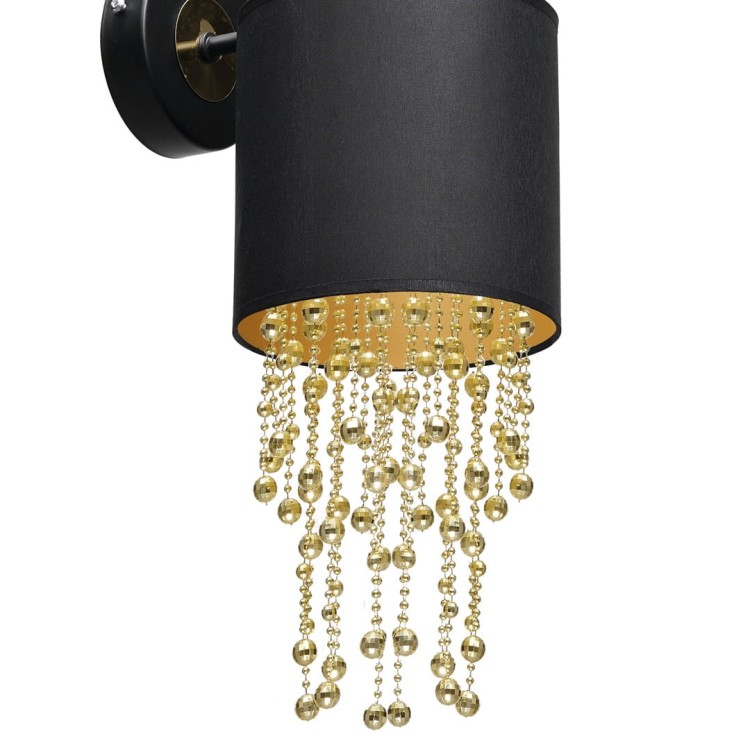 Kinkiet ALMERIA BLACK/GOLD 1xE27 MLP6438 Milagro