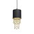 Lampa wisząca ALMERIA BLACK/GOLD 1xE27 MLP6439 Milagro