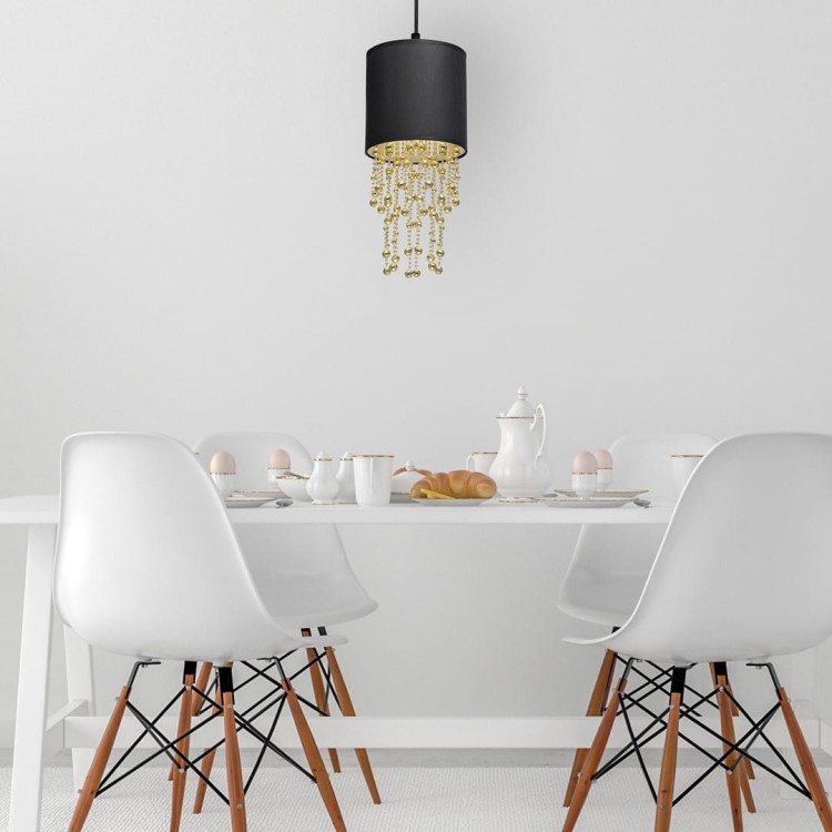 Lampa wisząca ALMERIA BLACK/GOLD 1xE27 MLP6439 Milagro
