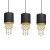Lampa wisząca ALMERIA BLACK/GOLD 3xE27 MLP64400 Milagro