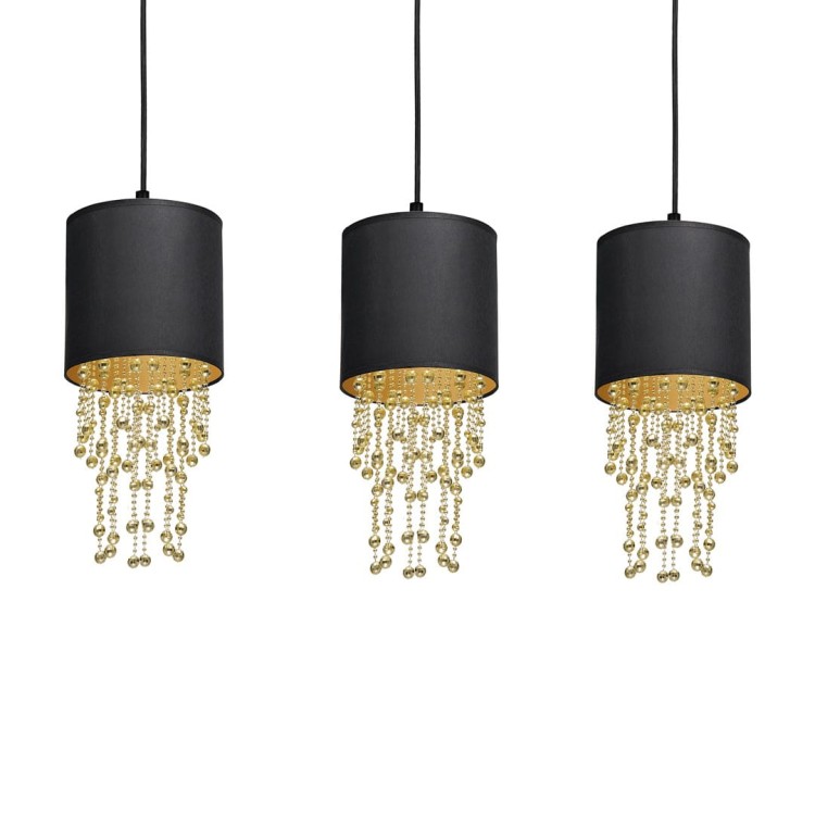 Lampa wisząca ALMERIA BLACK/GOLD 3xE27 MLP64400 Milagro