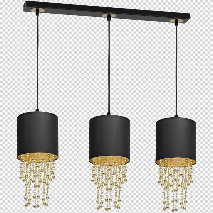 Lampa wisząca ALMERIA BLACK/GOLD 3xE27 MLP64400 Milagro