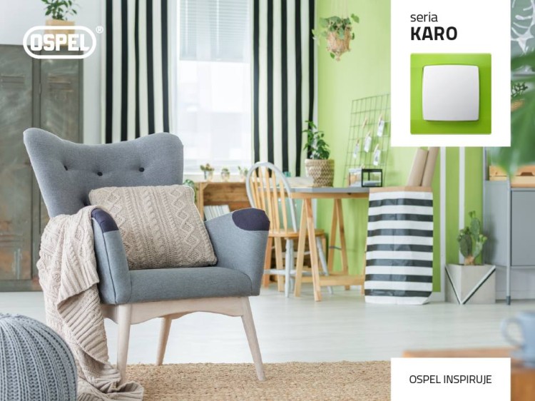 Ramka pojedyncza 1-krotna R-1S/58 Karo OSPEL IP20 Burgund