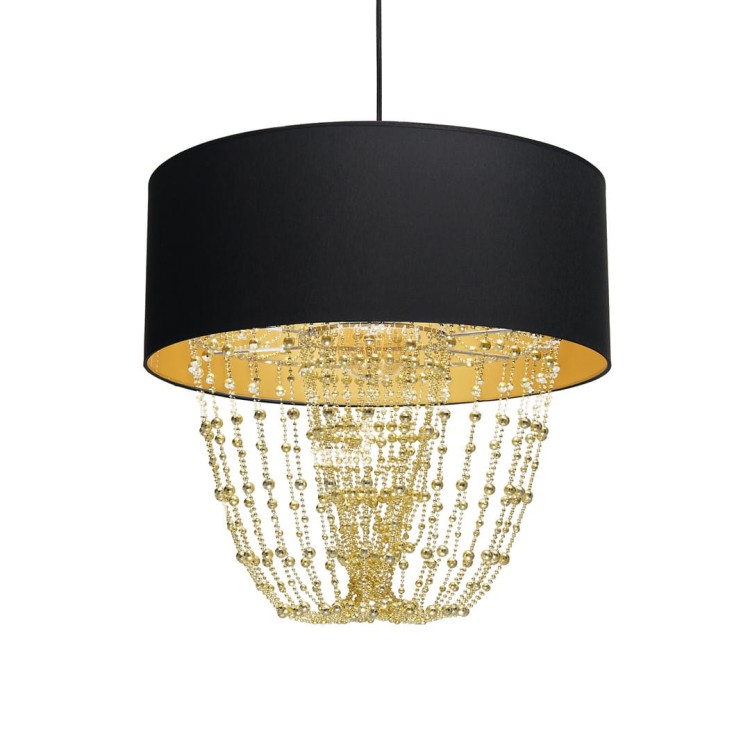 Lampa wisząca ALMERIA BLACK/GOLD 1xE27 MLP6442 Milagro