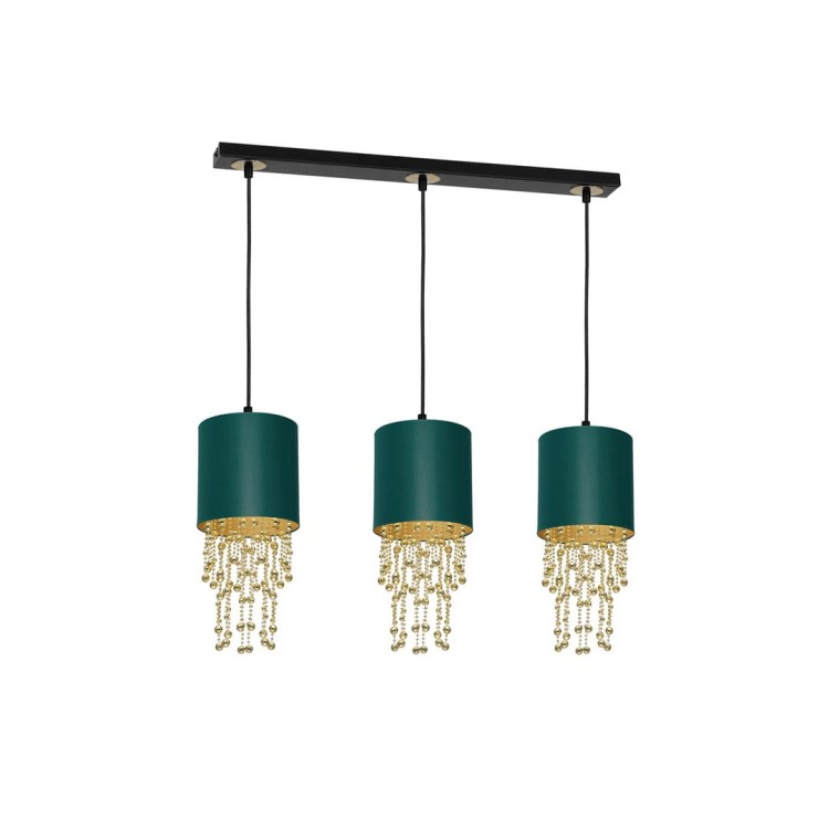 Lampa wisząca ALMERIA GREEN/GOLD 3xE27 MLP64500 Milagro