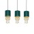 Lampa wisząca ALMERIA GREEN/GOLD 3xE27 MLP64500 Milagro