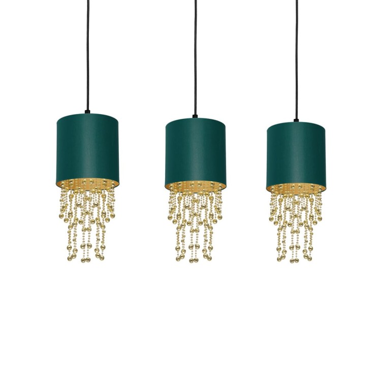 Lampa wisząca ALMERIA GREEN/GOLD 3xE27 MLP64500 Milagro