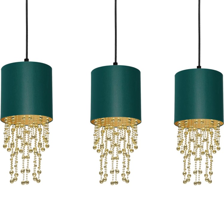 Lampa wisząca ALMERIA GREEN/GOLD 3xE27 MLP64500 Milagro