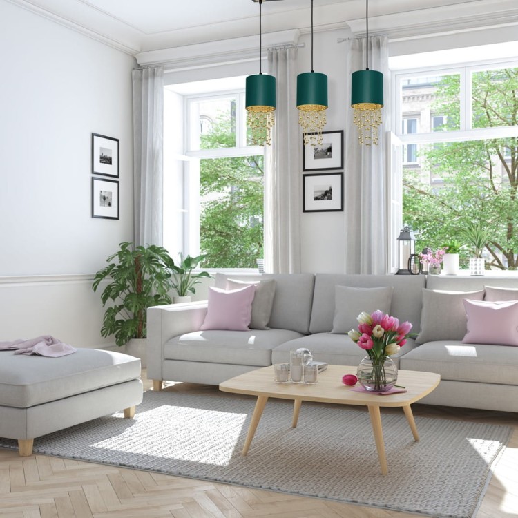 Lampa wisząca ALMERIA GREEN/GOLD 3xE27 MLP64500 Milagro