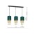 Lampa wisząca ALMERIA GREEN/GOLD 3xE27 MLP64500 Milagro